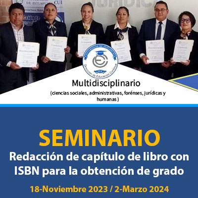 Serminario redacción de capitulo de libro con ISBN